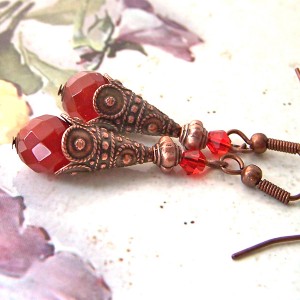 gemstone-red-jade-handmade-earrings-phoebe-dreams
