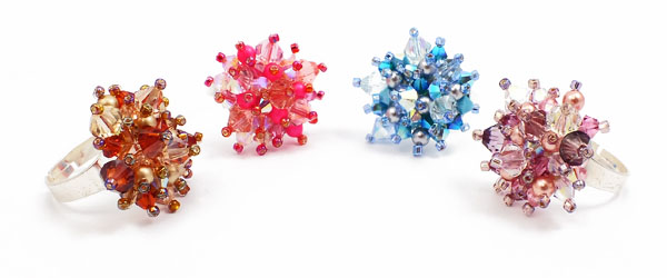 Swarovksi mesh ring sets