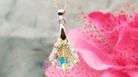 Baroque Crystal and Chain Necklace