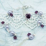 How To Make a Purple Passion Wedding Bracelet with Swarovski Crystals