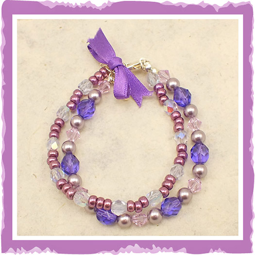 Purple Tanzanite Beaded Bracelet