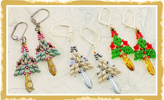 How To Use Super Duo Beads for Christmas Earrings
