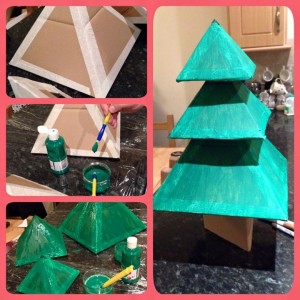 Handmade Cardboard Christmas Tree
