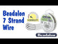 Beadalon Beading Wire 7 Strand 0.38mm (.015in), gold colour, additional photo