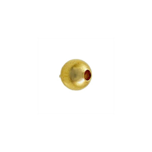 3mm Plain Metal Spacer Beads, gold-plated