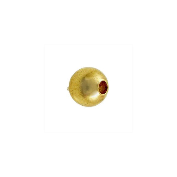 5mm Plain Metal Spacer Beads, gold-plated
