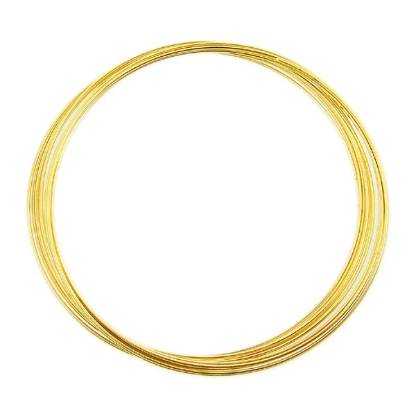 Memory Wire Necklace, gold-plated (12 loops)