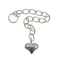 Sterling Silver Extension Chain with Puffed Heart