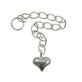 Sterling Silver Extension Chain with Puffed Heart