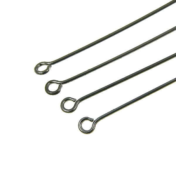 40mm Eyepins Findings, black-plated
