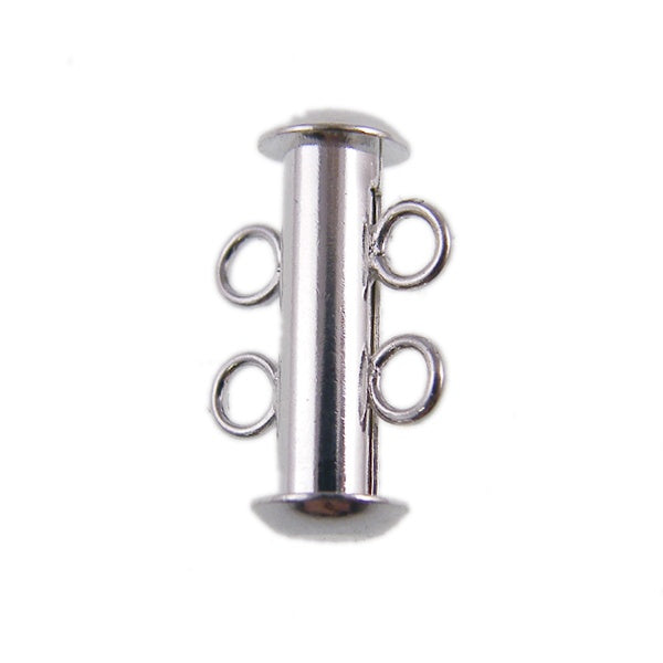 16mm Multi-Strand Clasp (2 Loops), silver-plated