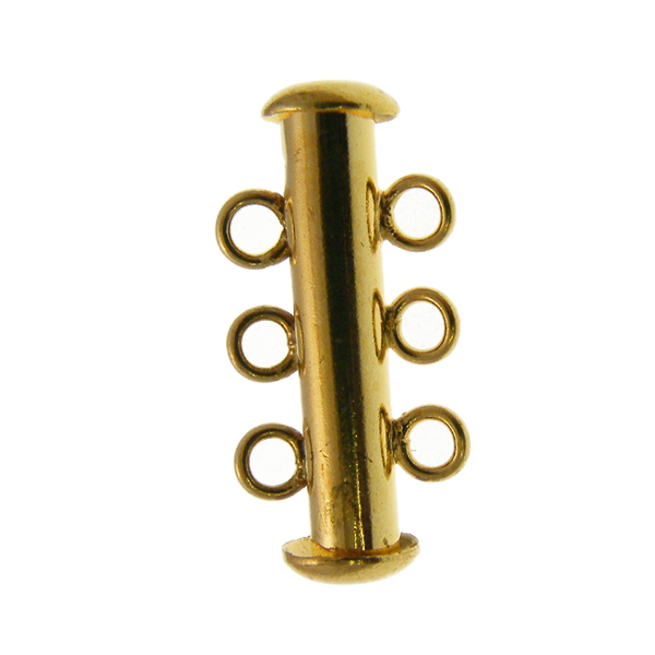 21mm Multi-Strand Clasp (3 Loops), gold-plated
