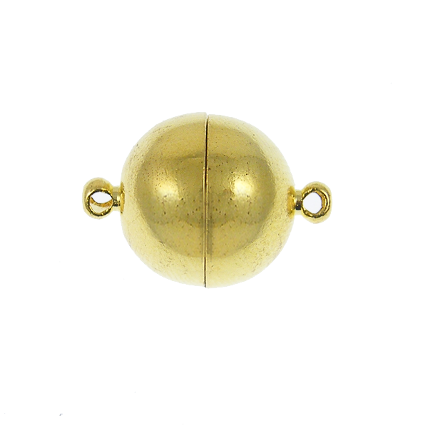 12mm Magnetic Round Clasp, gold-plated