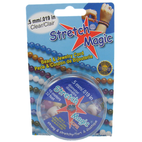 0.5mm Stretch Magic Elastic Beading Cord, clear