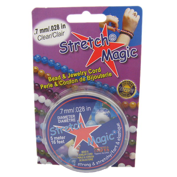 0.7mm Stretch Magic Elastic Beading Cord, clear