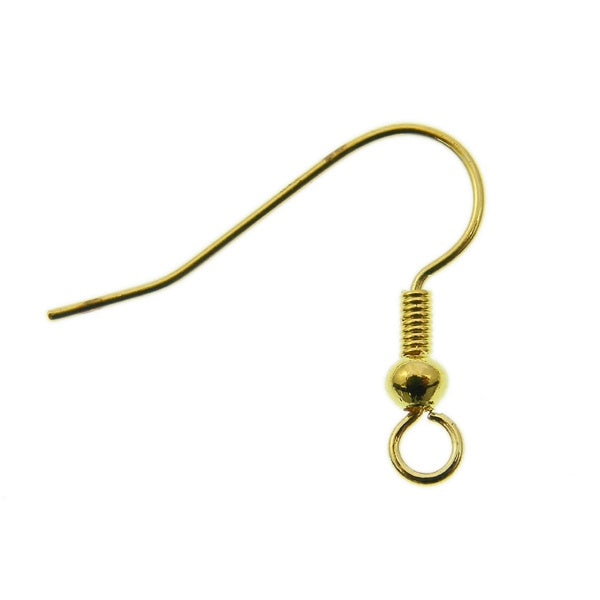 Fish Hook Earring/Earwire, gold-plated