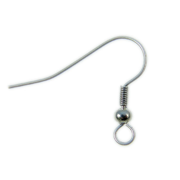 Fish Hook Earring/Earwire, silver-plated