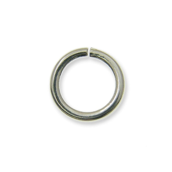 6mm Thin Jump Rings (0.7mm), silver-plated