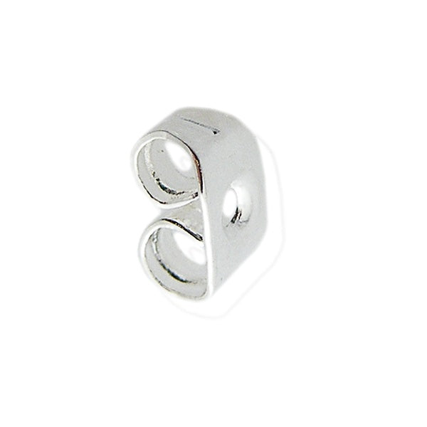304 Stainless Steel Earring Back Scroll 4.5x6mm, silver colour