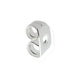 304 Stainless Steel Earring Back Scroll 4.5x6mm, silver colour