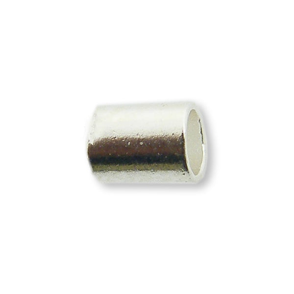 2mm Tube Crimps, silver-plated