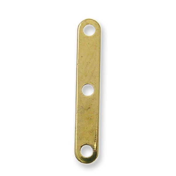 3 Hole Dividers, 20mm, gold-plated