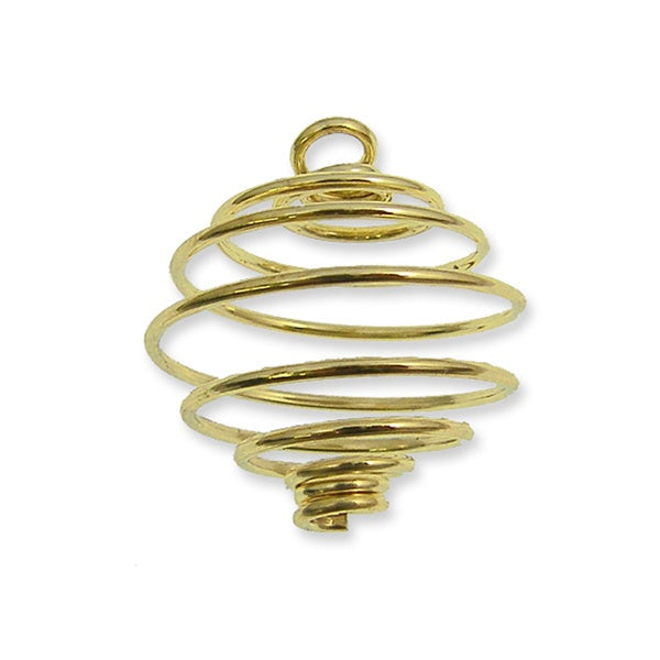 14mm Spiral Pendant, gold-plated