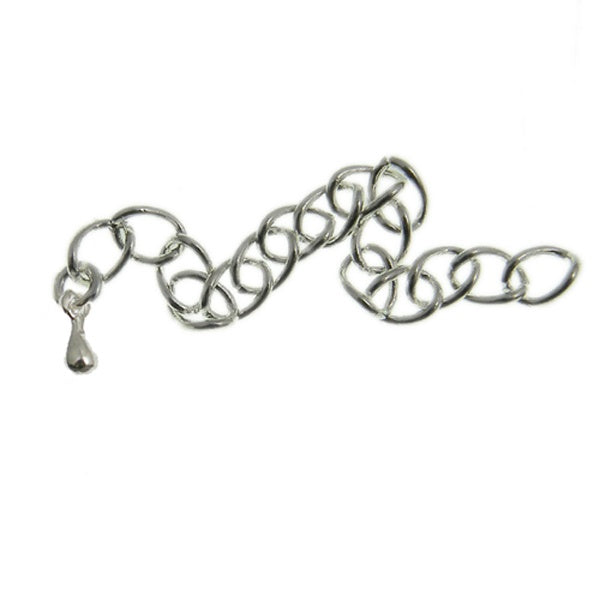 Extension Chain with Tear Drop, silver-plated