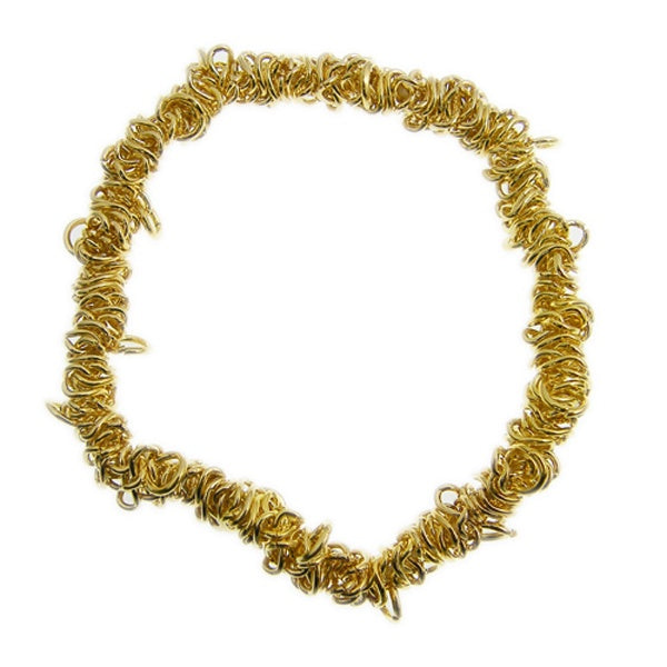 Elasticated Charm Bracelet With Jump Rings, gold-plated