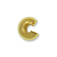 3mm Crimp Cover Findings, gold-plated