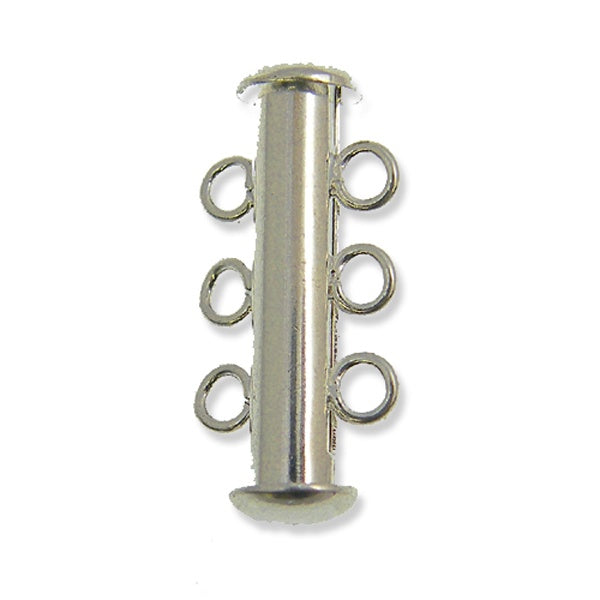 21mm Multi-Strand Clasp (3 Loops), silver-plated