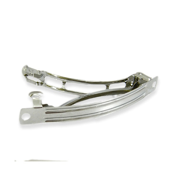 40mm Hair Clip, silver-plated