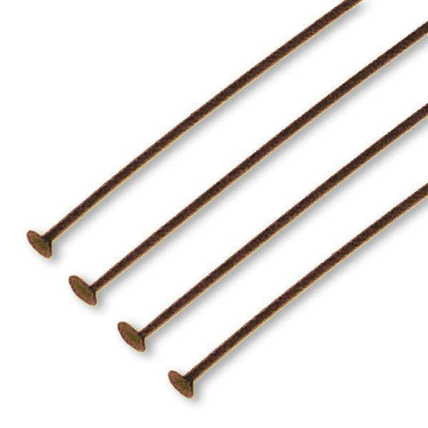 50mm Headpins Findings, antique-copper-plated