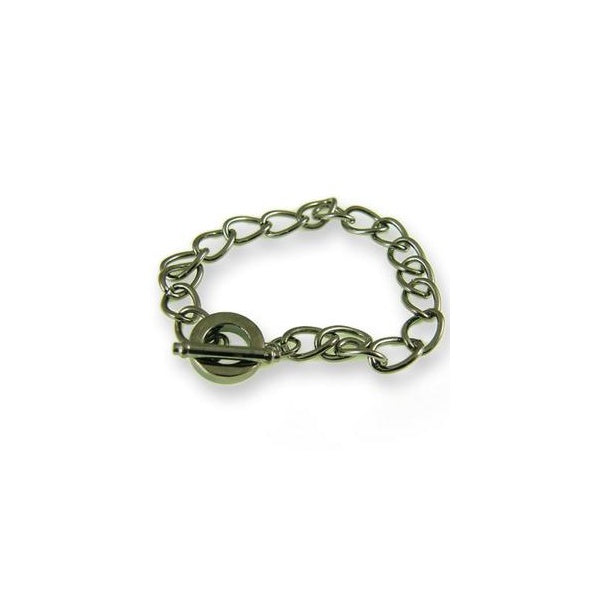 Toggle Charm Bracelet, black-plated