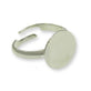 Adjustable Ring Base, 1, silver-plated