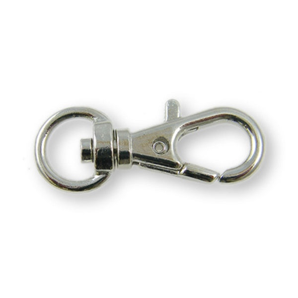 32mm Bag Charm Swivel Clip, silver colour