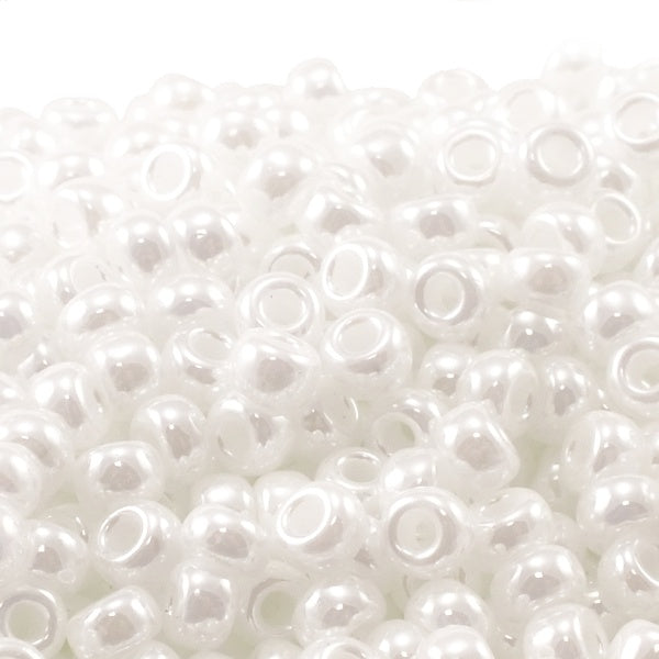 Miyuki Seed Beads 6/0, white ceylon