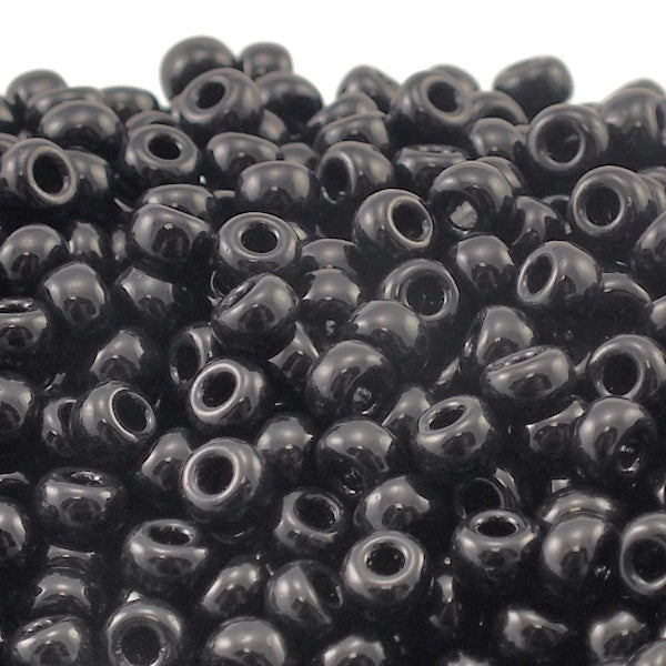 Miyuki Seed Beads 6/0, opaque black