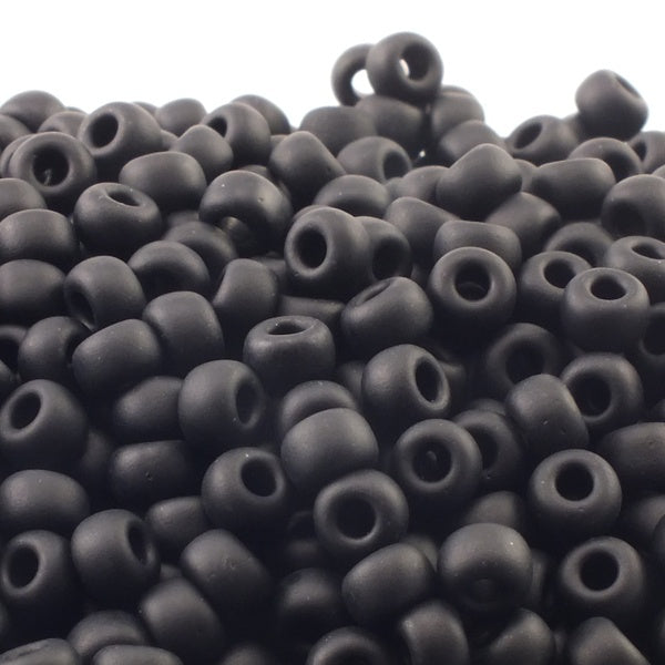 Miyuki Seed Beads 6/0, matte black