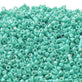 Miyuki 11/0 Delica Seed Beads, opaque turquoise AB (DB166)