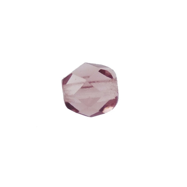 6mm Czech Faceted Round Glass Bead, light amethyst, additional photo