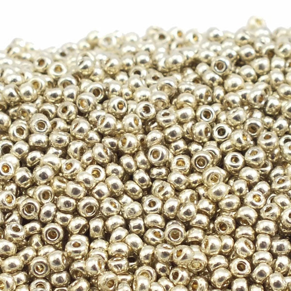 Miyuki Seed Beads 11/0, duracoat galvanised silver