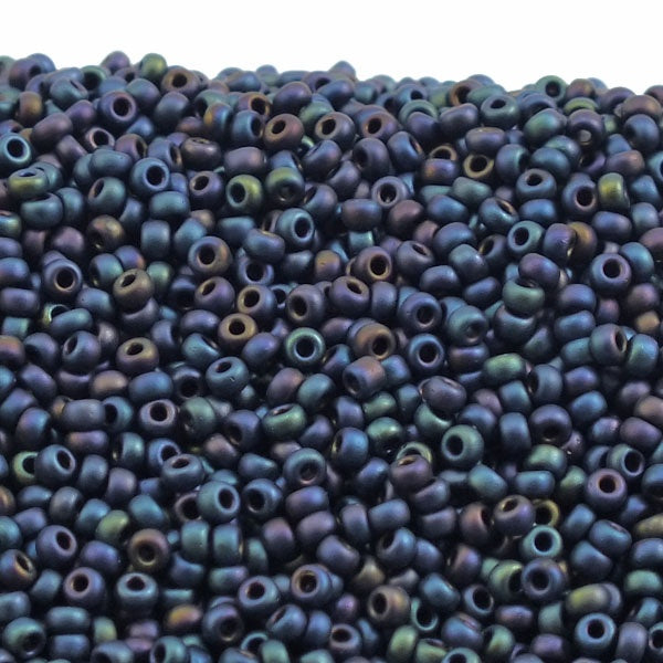 Miyuki Seed Beads 11/0, matte indigo iris