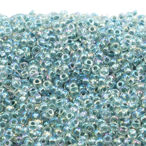 Miyuki Seed Beads 11/0, lined light seafoam AB