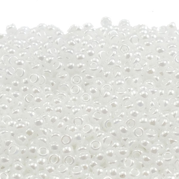 Miyuki Seed Beads 11/0, white ceylon