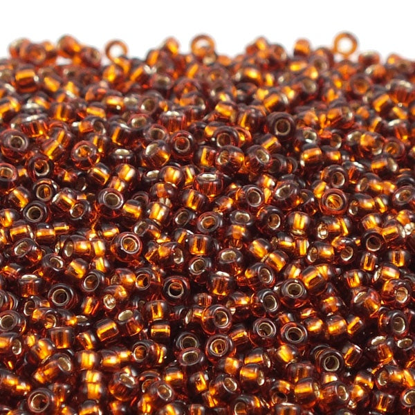 Miyuki Seed Beads 11/0, silver lined topaz