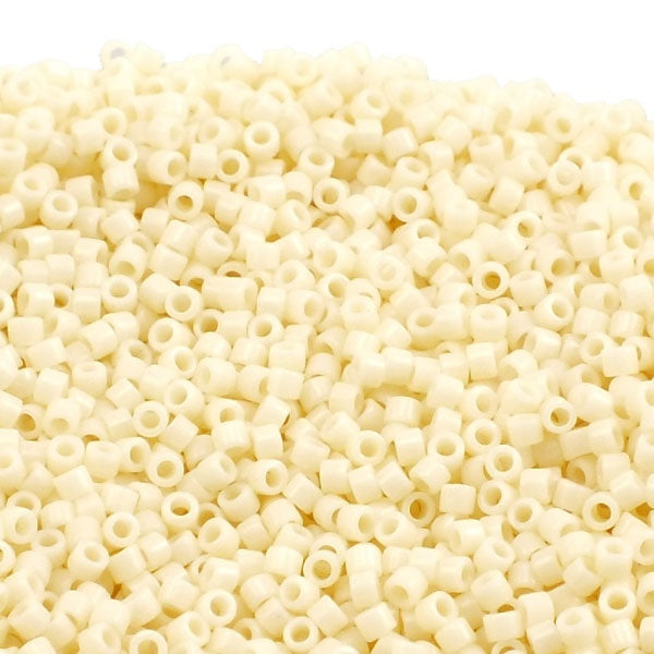 Miyuki 11/0 Delica Seed Bead, opaque cream (DB732)