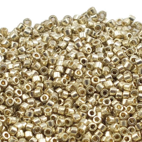 Miyuki 11/0 Delica Seed Bead, duracoat galvanised silver (DB1831)
