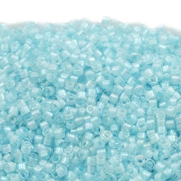 Miyuki 11/0 Delica Seed Bead, lined aqua mist (DB078)