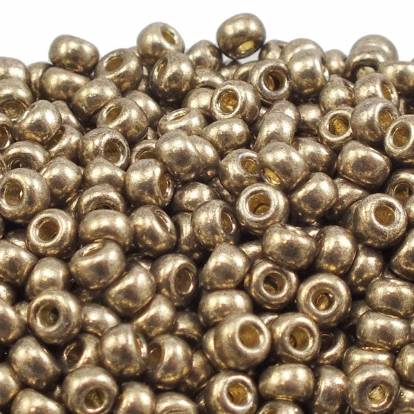 Miyuki Seed Beads 6/0, duracoat galvanised pewter